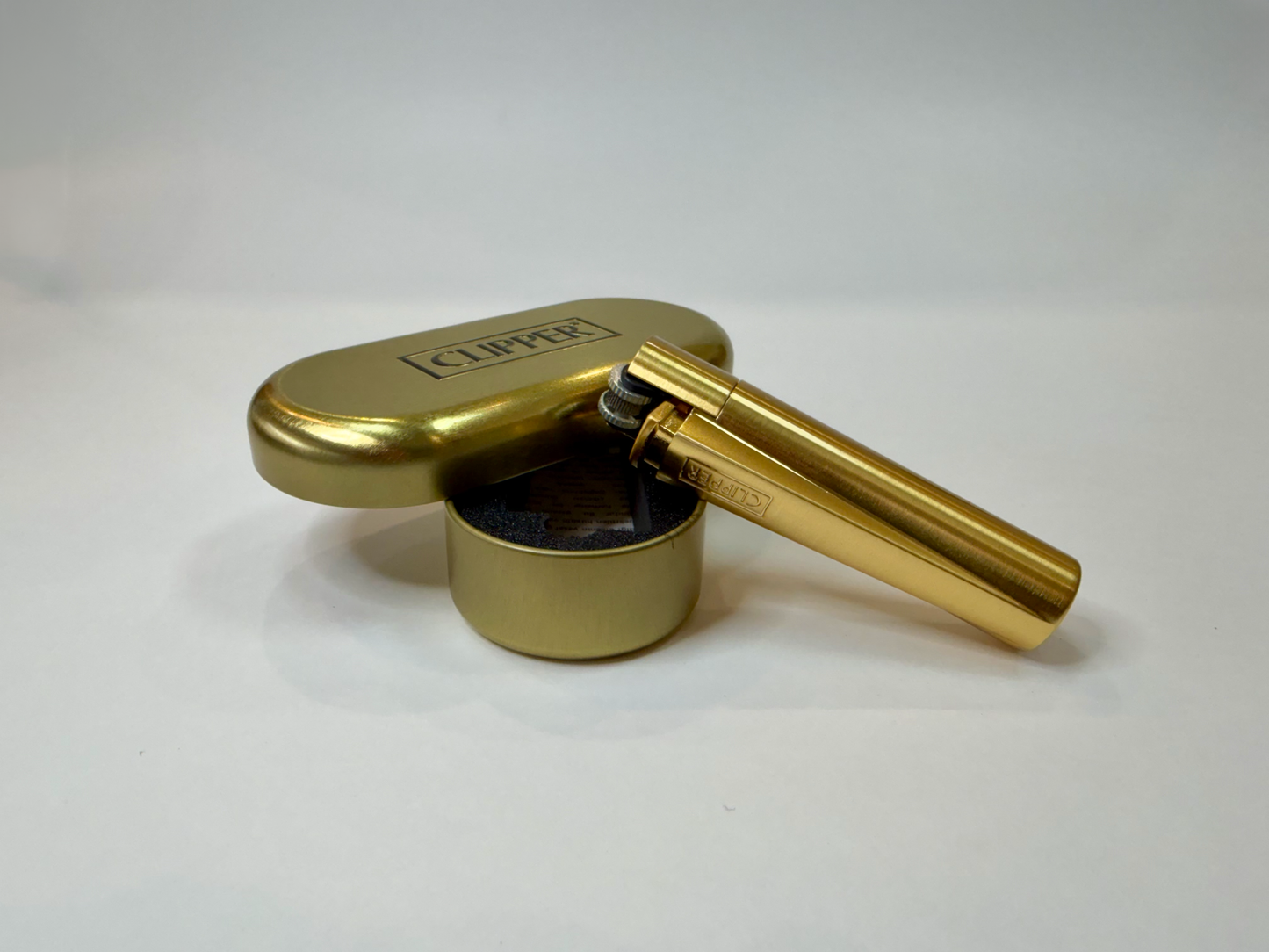 Briquet Clipper en métal Gold