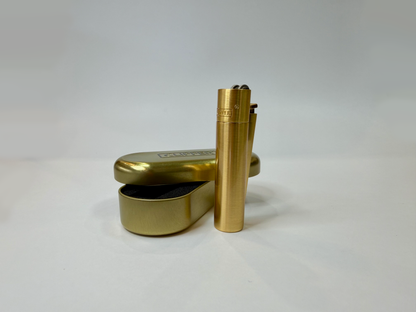 Briquet Clipper en métal Gold